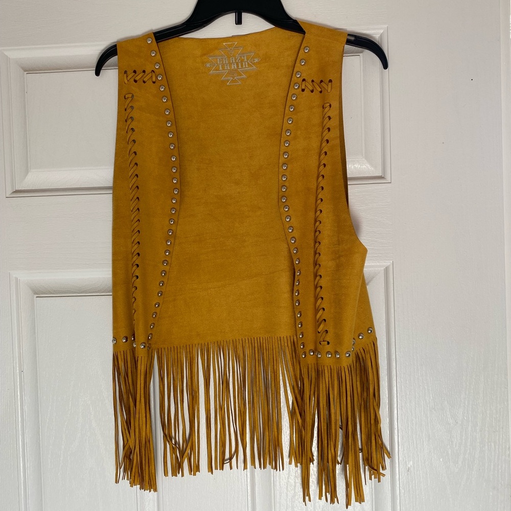 Crazy Train mustard yellow vest